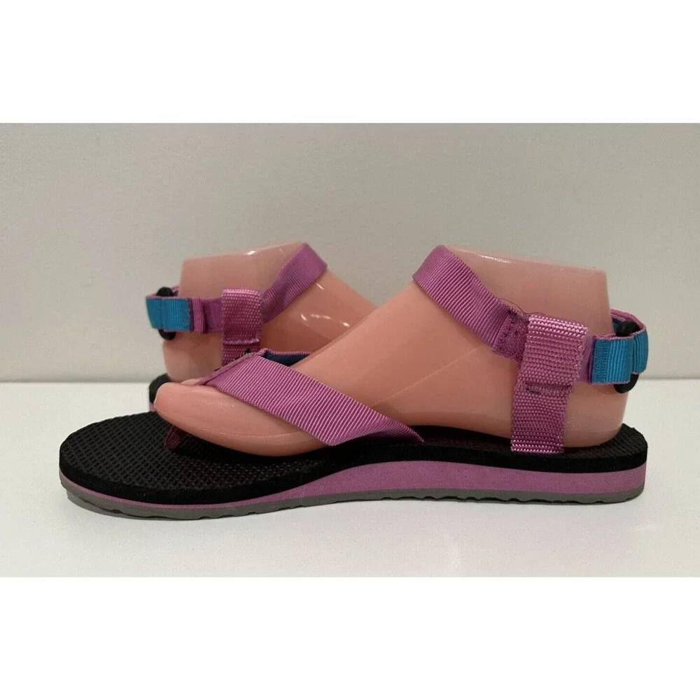 Teva women size 10 hook & loop flats comfort thongs ankle strap sandals 1003986